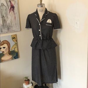 VINTAGE “Secretary” peplum dress